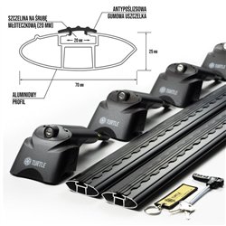 Roof rack for Audi Q7 II (4M) 2015- | AIR-2 Silver Aluminum Plastic Painted