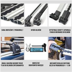 Roof rack for Honda CR-V II (RD4/RD9) 2002-2006 AIR-2 Aluminum Plastic