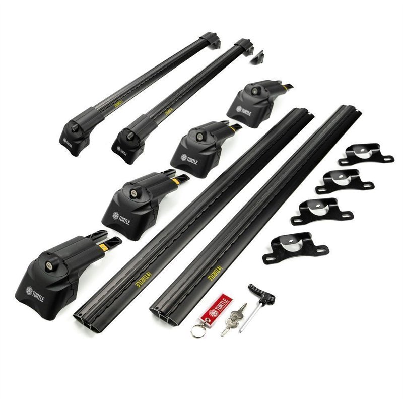 Roof rack for Cadillac XT5 I 2016- | AIR-2 Black Aluminum Plastic Painted