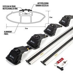 Roof rack for Cadillac XT5 I 2016- | AIR-2 Silver Aluminum Plastic Painted