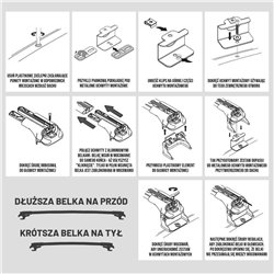 Bagażnik dachowy do Ford Tourneo Custom II 2023- Aluminium pla