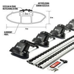 Bagażnik dachowy Fiat Panda Hatchback III (312/319 Mk4) 2012- Alum