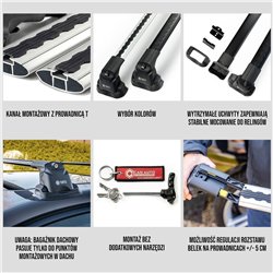 Roof rack for Fiat Panda Hatchback III (312/319 Mk4) 2012- AIR-3 Aluminum