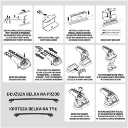 Bagażnik dachowy BMW 1 Seria Hatchback (E87) 5D 2004-2012 Aluminiu