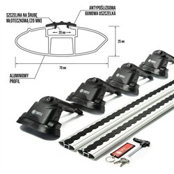Roof rack for Volkswagen VW Amarok I (2H) PRE-FL 2010-2016 AIR-3 Aluminum