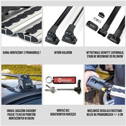 Roof rack for Mazda CX-3 I (DK/DJ1) 2015-2022 AIR-3 Black Aluminum Plastic