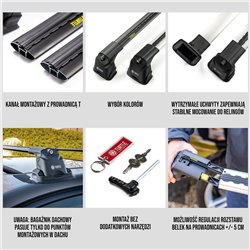 Roof rack for Nissan X-Trail III (T32) 2014-2022 AIR-3 Aluminum Plastic