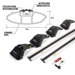 Roof rack for Nissan X-Trail III (T32) 2014-2022 AIR-3 Aluminum Plastic