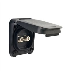 Gniazdo RTV-SAT podwójne z klapką ochronną