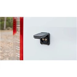 Gniazdo RTV-SAT podwójne z klapką ochronną