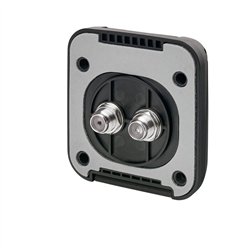 Gniazdo RTV-SAT podwójne z klapką ochronną