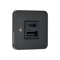 Gniazdo zasilania do montażu wewnętrznego USB-A / USB-C