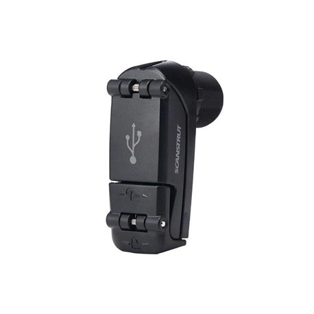 Gniazdo zasilania USB-A / USB-C w orientacji pionowej z klapką ochronną