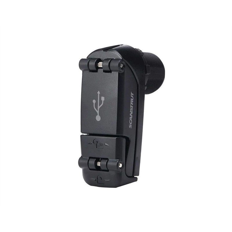 Gniazdo zasilania USB-A / USB-C w orientacji pionowej z klapką ochronną