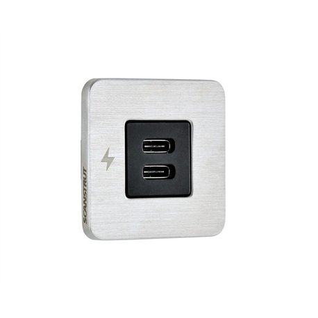 Gniazdo zasilania do montażu wewnętrznego 2X USB-C