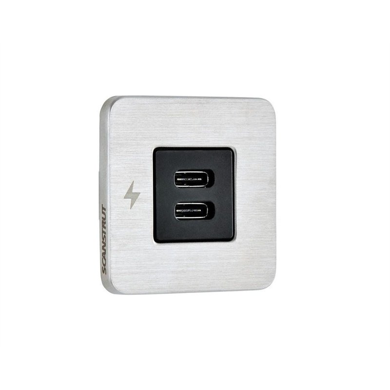 Gniazdo zasilania do montażu wewnętrznego 2X USB-C
