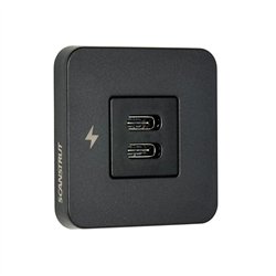 Gniazdo zasilania do montażu wewnętrznego 2X USB-C