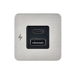 Gniazdo zasilania do montażu wewnętrznego USB-A / USB-C