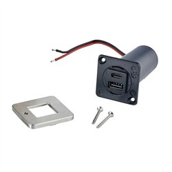 Gniazdo zasilania do montażu wewnętrznego USB-A / USB-C