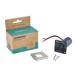 Gniazdo zasilania do montażu wewnętrznego USB-A / USB-C