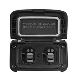 Gniazdo 125V podwójne z klapką ochronną