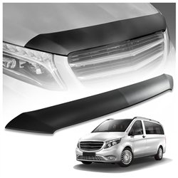 Bonnet guard for Mercedes Vito (W447) 2014- | Black ABS plastic Matte