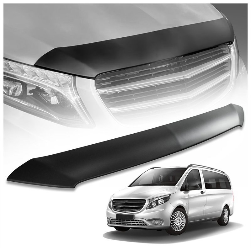 Bonnet guard for Mercedes Vito (W447) 2014- | Black ABS plastic Matte