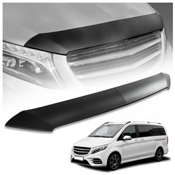 Bonnet guard for Mercedes V-Class (W447) 2014- | Black ABS plastic Matte