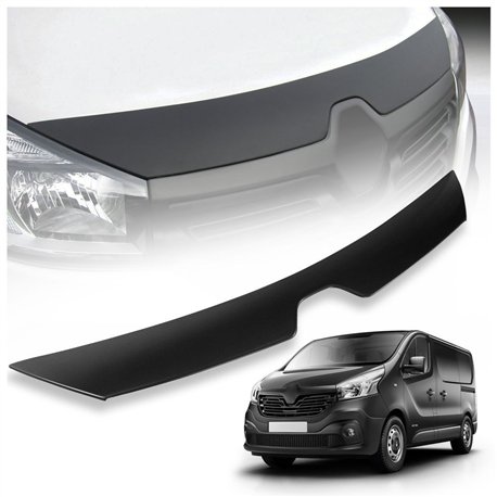 Bonnet guard for Renault Trafic III (FG/JG) 2014- | Black ABS plastic Matte