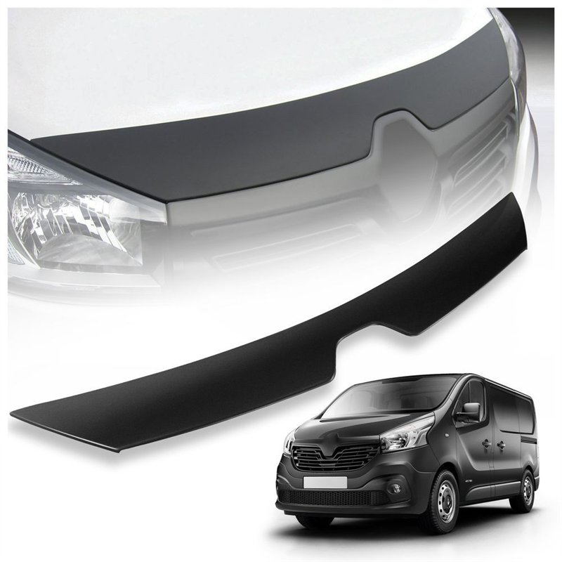 Bonnet guard for Renault Trafic III (FG/JG) 2014- | Black ABS plastic Matte