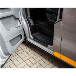 Front sill trims for Volkswagen VW Transporter (T7) 2025- | Black ABS