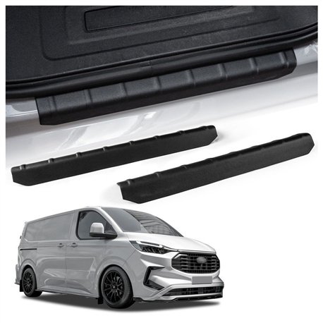 Front sill trims for Ford Transit Custom II (V710) 2023- | Black ABS