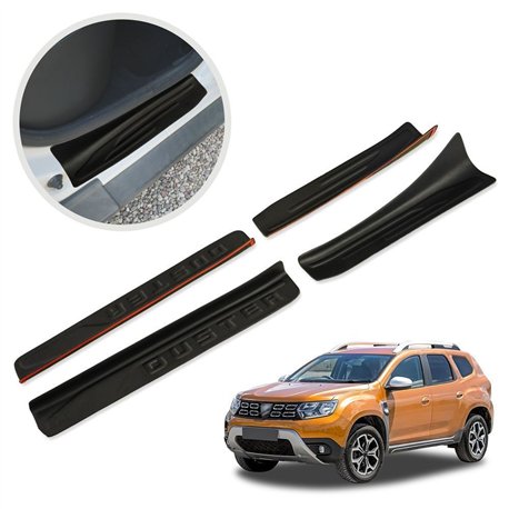 Listwy progowe do Dacia Duster II (HM | SR) 2018-2024 Czarny ABS