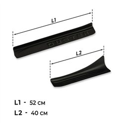 Listwy progowe do Dacia Duster II (HM | SR) 2018-2024 Czarny ABS