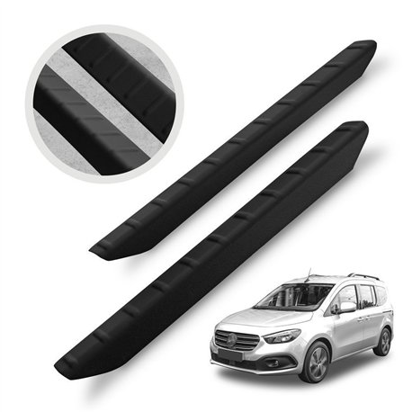 Listwy progowe przednie do Mercedes EQT (W420) 2023- | Czarny ABS