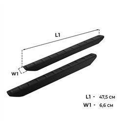 Listwy progowe przednie do Mercedes Citan (W420) 2021- | ABS