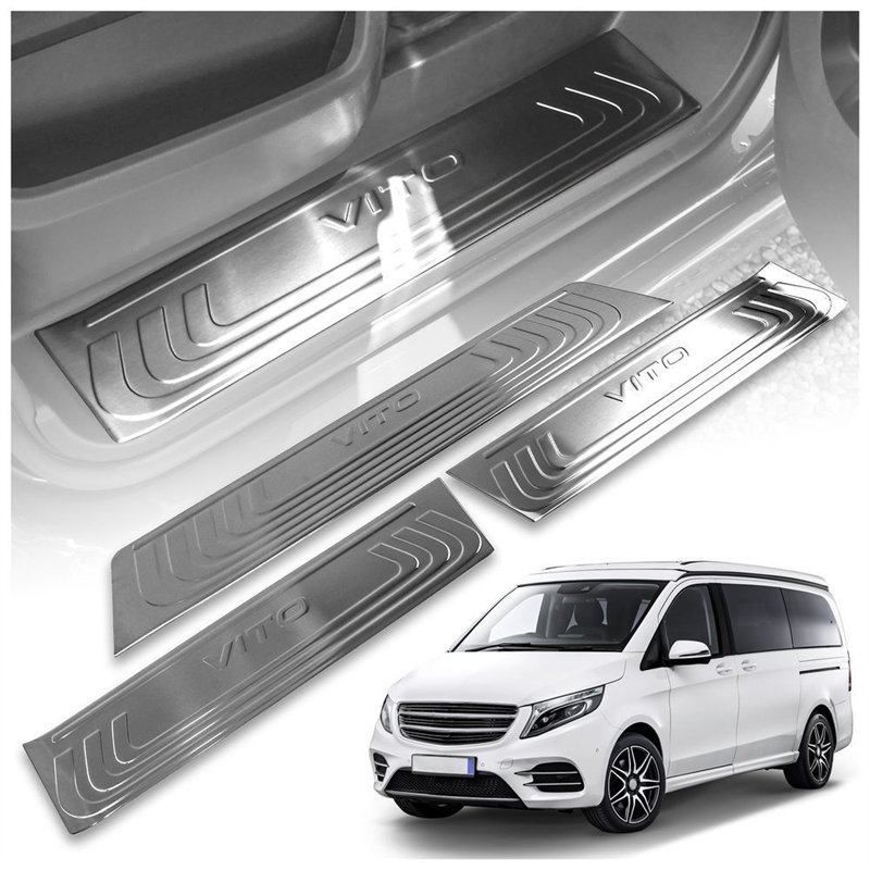 Nakładki na stopnie wewnętrzne Mercedes Marco Polo (W447) 2015- | stal