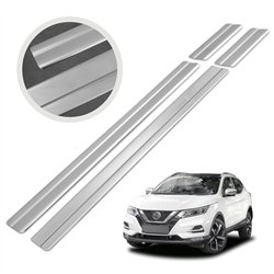 Listwy progowe do Nissan Qashqai II (J11) 2014-2021 | Chrom stal
