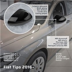Mirror covers for Fiat Tipo Station Wagon II 356 Kombi 2016- ABS Piano