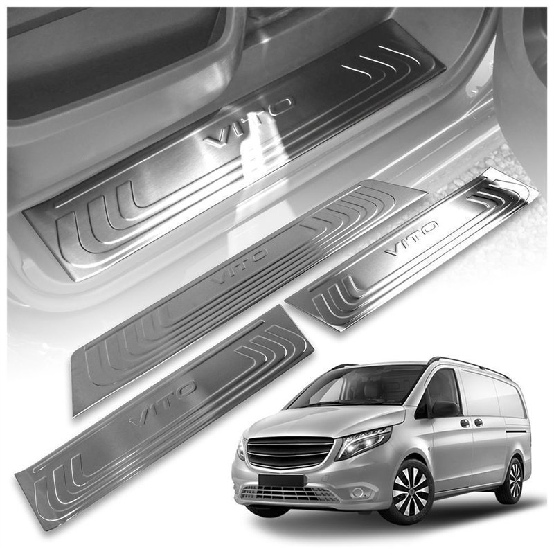 Nakładki na stopnie wewnętrzne Mercedes eVito W447 Pasuje tylko wersji z