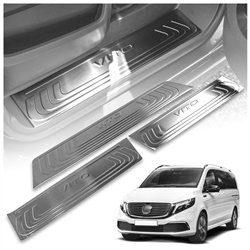 Nakładki na stopnie wewnętrzne Mercedes EQV (V447) 2019- | stal