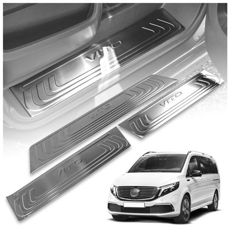 Nakładki na stopnie wewnętrzne Mercedes EQV (V447) 2019- | stal