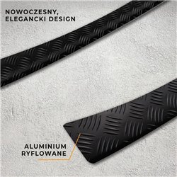 Rear bumper trim for Volkswagen VW California T6 2015-2019 Black Aluminum