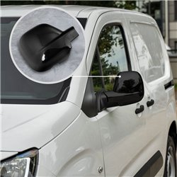 Mirror covers for Opel Zafira Life I (V) 2019- | Black ABS plastic Piano