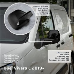 Nakładki na lusterka do Opel Vivaro C 2019- | Czarny ABS