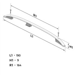 Relingi dachowe Ford Tourneo Courier II 2023- | Aluminium plastik