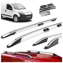 Roof rails for Citroen Nemo I (A | 225L) 2008-2014 Silver Aluminum Plastic