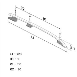 Relingi dachowe Ford Tourneo Custom I V362 L1 SWB 2012-2023 Aluminium pl