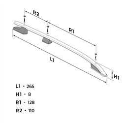 Relingi dachowe Ford Tourneo Custom I V362 L2 LWB 2012-2023 Aluminium pl