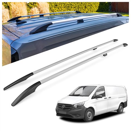 Relingi dachowe Mercedes Vito W447 Compact SWB 2014- Aluminium pla
